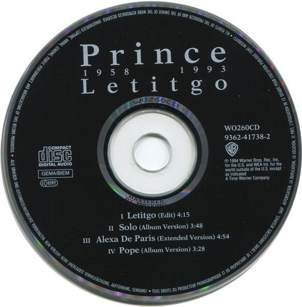 Prince - Letitgo (CD) - Discogs image 4