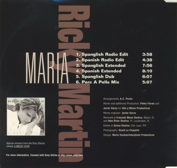 Ricky Martin - Maria (Remixes '97) (CD) - Discogs image 4
