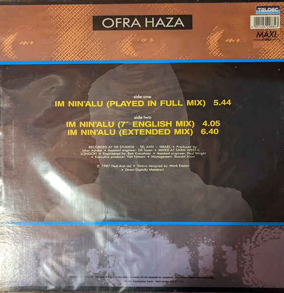 Ofra Haza - Im Nin'Alu (12") - Discogs image 2