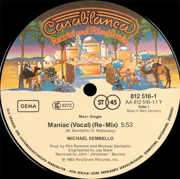 Michael Sembello - Maniac (12") - Discogs image 3