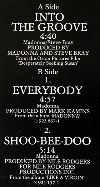 Madonna - Into The Groove (12") - Discogs image 7