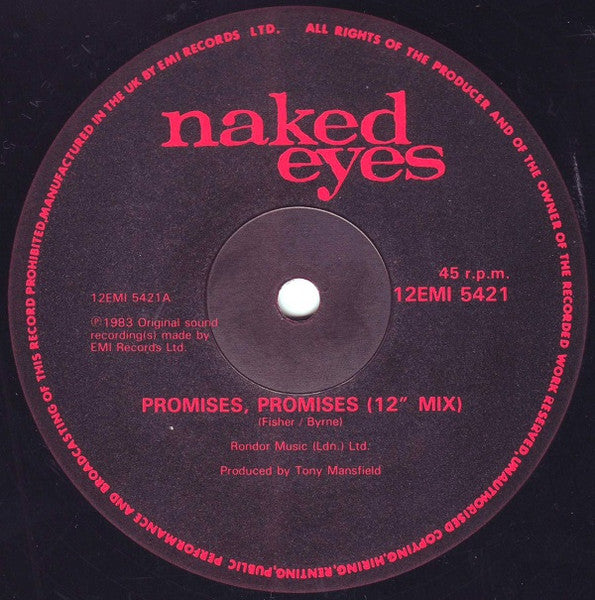 Naked Eyes - Promises, Promises (12") - Discogs image 3