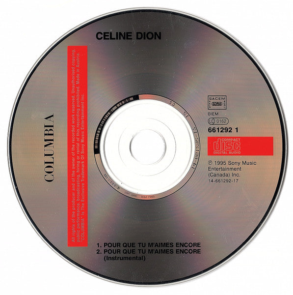 Céline Dion - Pour Que Tu M'aimes Encore (CD) - Discogs image 3