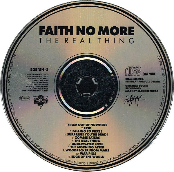 Faith No More - The Real Thing (CD) - Discogs image 3