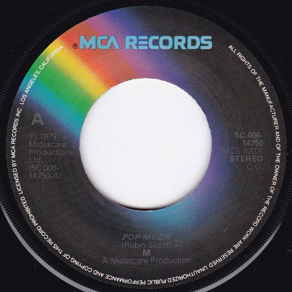 M (2) - Pop Muzik (7") - Discogs image 3