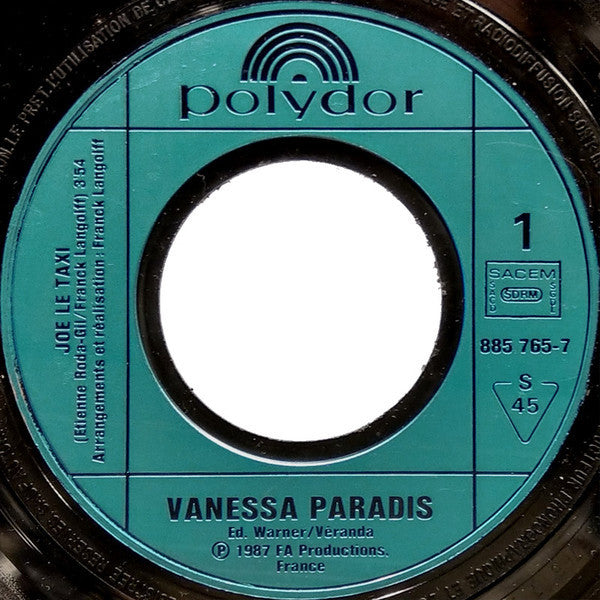 Vanessa Paradis - Joe Le Taxi (7") - Discogs image 3