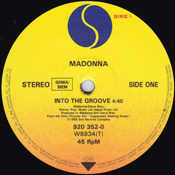 Madonna - Into The Groove (12") - Discogs image 4
