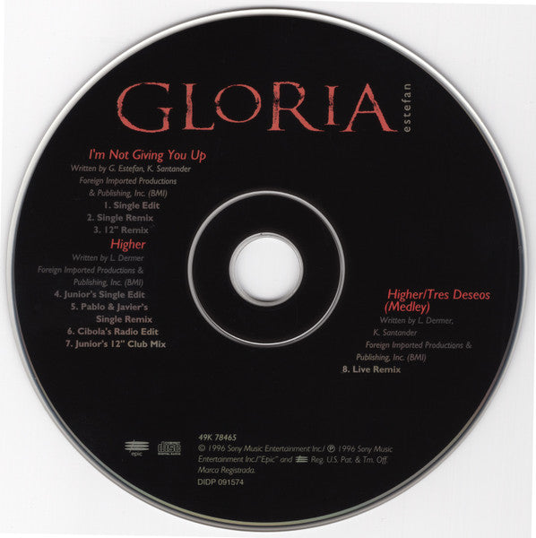 Gloria Estefan - I'm Not Giving You Up / Higher (CD) - Discogs image 3