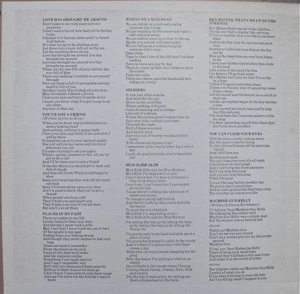 James Taylor (2) - Mud Slide Slim And The Blue Horizon (LP) - Discogs image 5