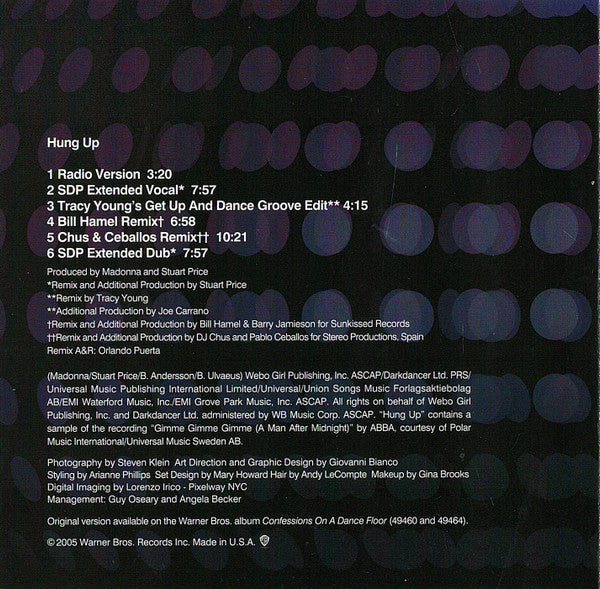 Madonna - Hung Up (CD) - Discogs image 5