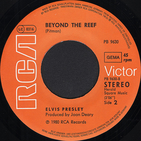 Elvis Presley - Are You Lonesome Tonight? (Lach-Version) (7") - Discogs image 4