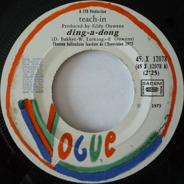 Teach-In - Ding-A-Dong (7") - Discogs image 3