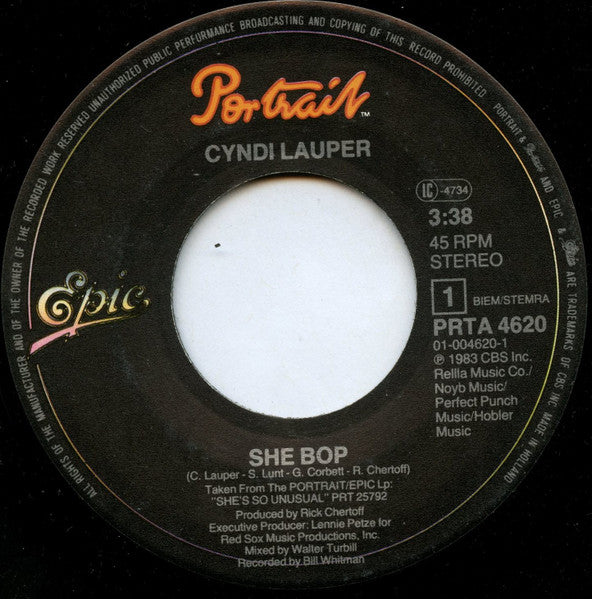 Cyndi Lauper - She Bop (7") - Discogs image 3