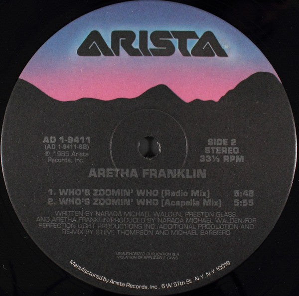 Aretha Franklin - Who's Zoomin' Who (12") - Discogs image 4
