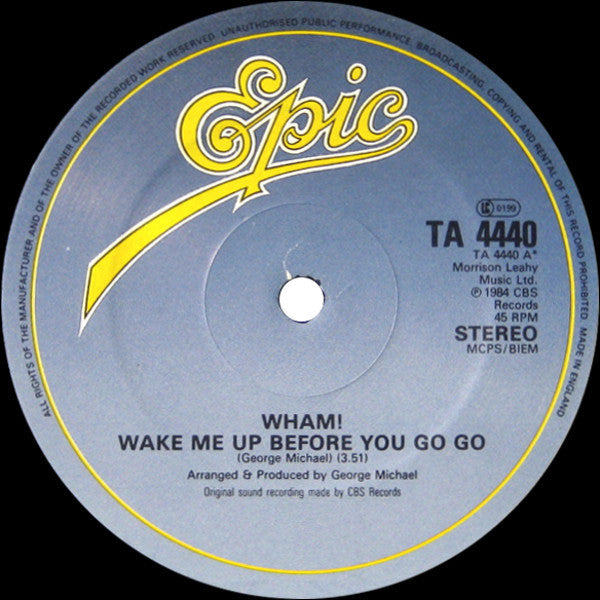 Wham! - Wake Me Up Before You Go-go (12") - Discogs image 3