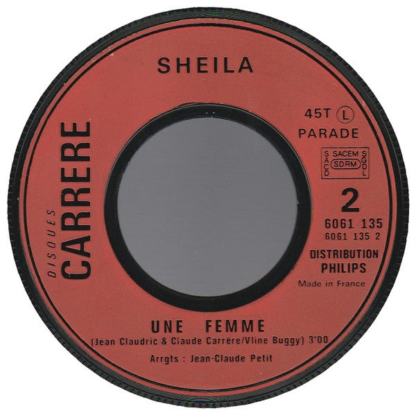 Sheila (5) - Les Rois Mages / Une Femme (7") - Discogs image 4