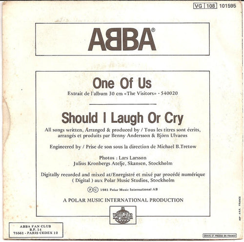 ABBA - One Of Us (7") - Discogs image 2