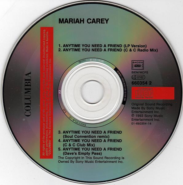 Mariah Carey - Anytime You Need A Friend (CD) - Discogs image 4