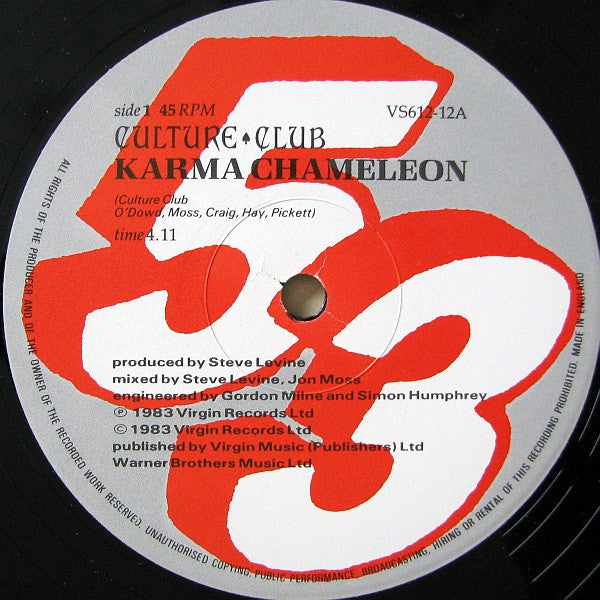 Culture Club - Karma Chameleon (12") - Discogs image 3
