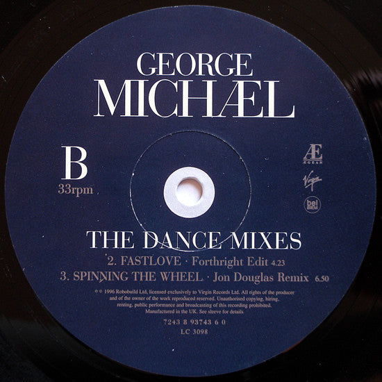 George Michael - Spinning The Wheel (The Dance Mixes) (12") - Discogs image 4