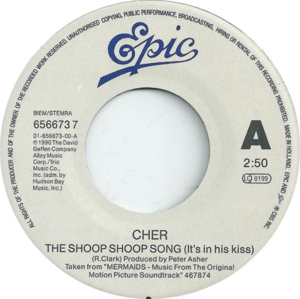 Cher - The Shoop Shoop Song (It's In His Kiss) (7") - Discogs image 3