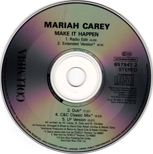 Mariah Carey - Make It Happen (CD) - Discogs image 5