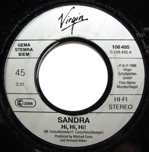 Sandra - Hi! Hi! Hi! (7") - Discogs image 3