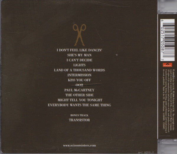 Scissor Sisters - Ta-Dah (CD) - Discogs image 2