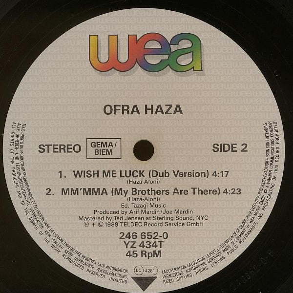Ofra Haza - Wish Me Luck (12") - Discogs image 4
