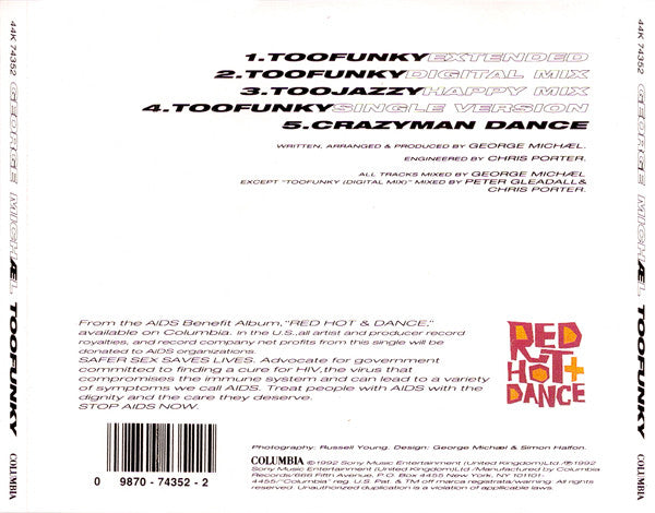 George Michael - Too Funky (CD) - Discogs image 2