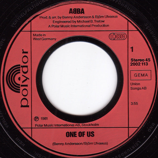ABBA - One Of Us (7") - Discogs image 3