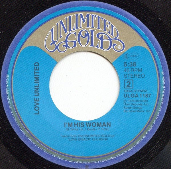Love Unlimited - Im So Glad To Be A Woman (7") - Discogs image 4