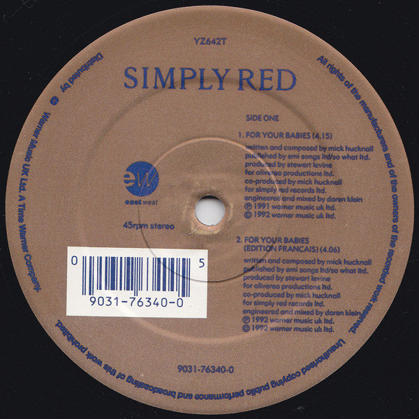 Simply Red - For Your Babies (12") - Discogs image 2