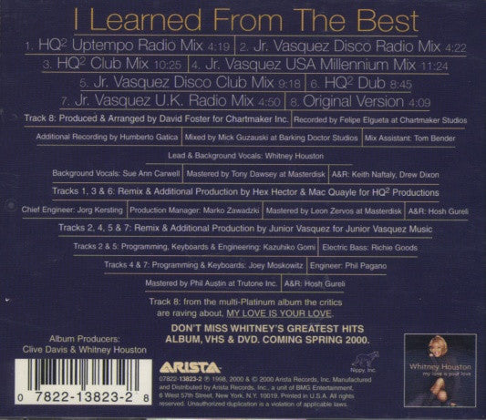 Whitney Houston - I Learned From The Best (CD) - Discogs image 2