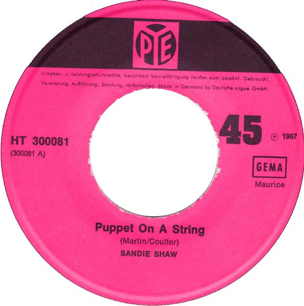 Sandie Shaw - Puppet On A String (7") - Discogs image 3