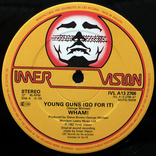Wham! - Young Guns (Go For It) (12") - Discogs image 3