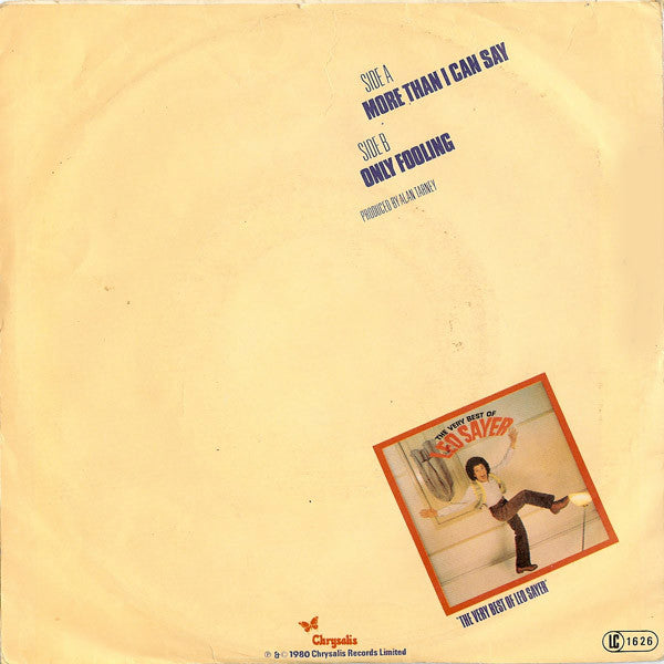 Leo Sayer - More Than I Can Say (7") - Discogs image 2