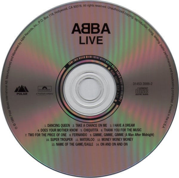 ABBA - Live (CD) - Discogs image 7
