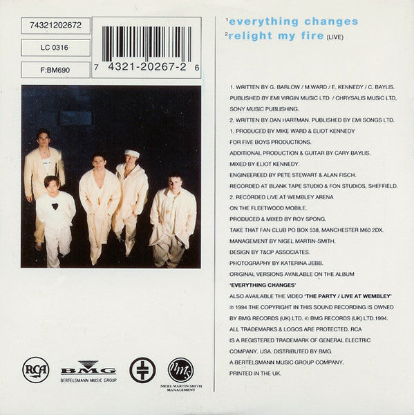 Take That - Everything Changes (CD) - Discogs image 2