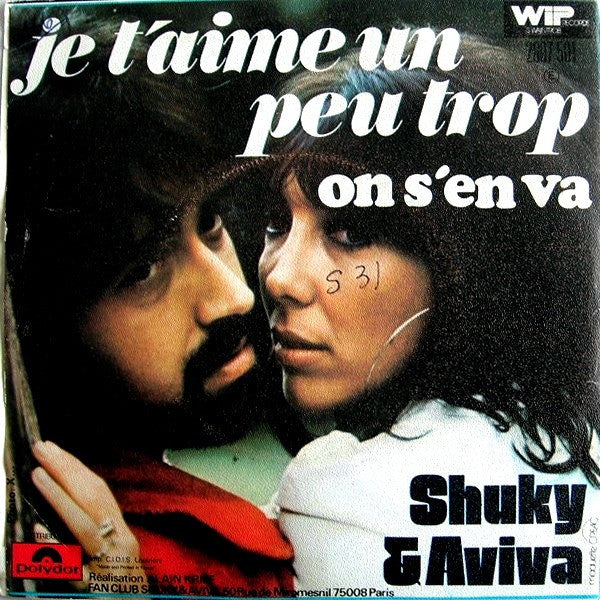 Shuky & Aviva - Je T'aime Un Peu Trop (7") - Discogs image 2