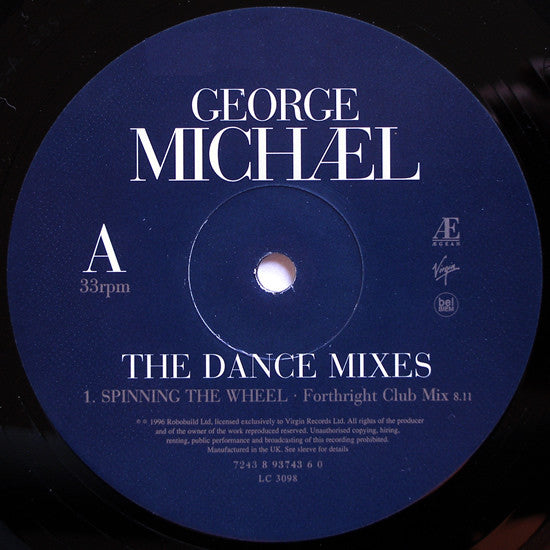 George Michael - Spinning The Wheel (The Dance Mixes) (12") - Discogs image 3