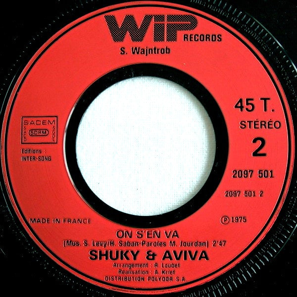 Shuky & Aviva - Je T'aime Un Peu Trop (7") - Discogs image 4