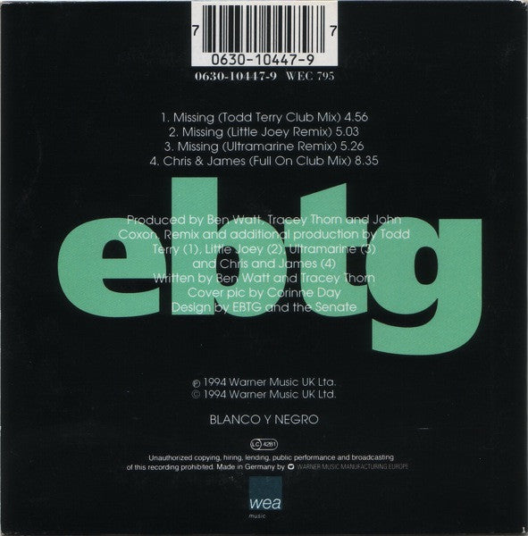 Everything But The Girl - Missing (The Remix EP) (CD) - Discogs image 2