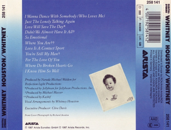 Whitney Houston - Whitney (CD) - Discogs image 2