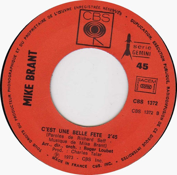 Mike Brant - Rien Qu'une Larme (7") - Discogs image 4