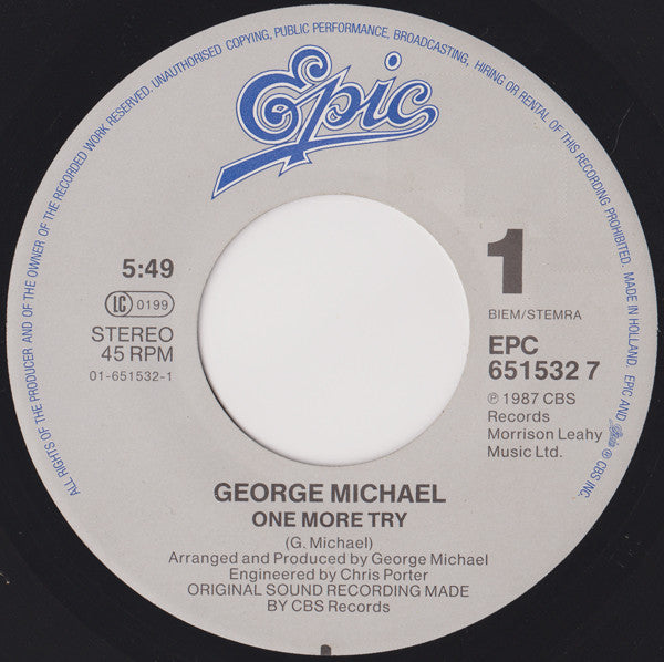 George Michael - One More Try (7") - Discogs image 4