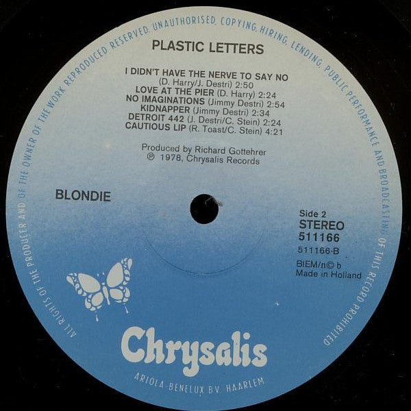 Blondie - Plastic Letters (LP) - Discogs image 4