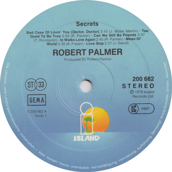Robert Palmer - Secrets (LP) - Discogs image 3