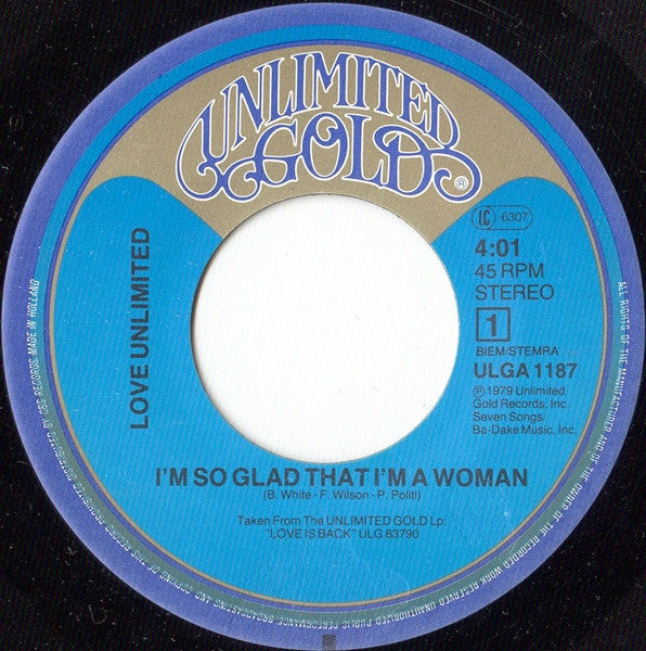 Love Unlimited - Im So Glad To Be A Woman (7") - Discogs image 3