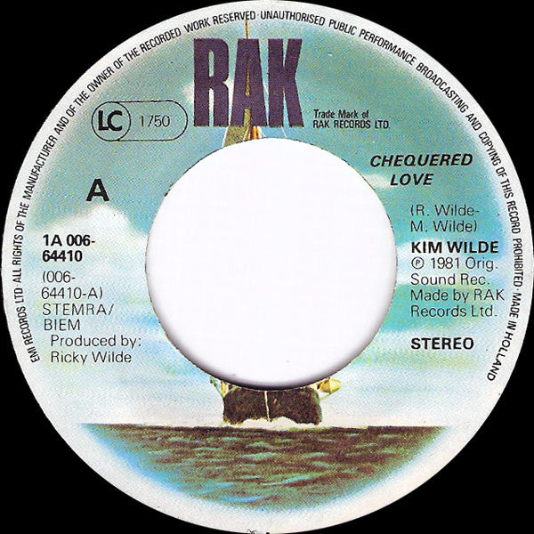 Kim Wilde - Chequered Love (7") - Discogs image 3